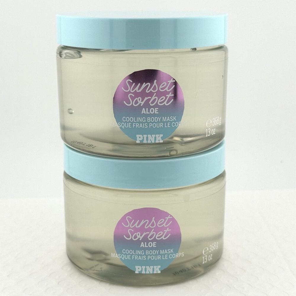 Victoria's 2x Secret Sunset Sorbet Aloe Cooling Body Mask 13 Fl Oz Each NEW